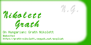 nikolett grath business card